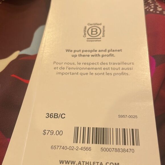 NWT Athleta Square Neck Bra Cup Tankini. 36 B/C Hero Bloom Decadent Cho… - Picture 9 of 9